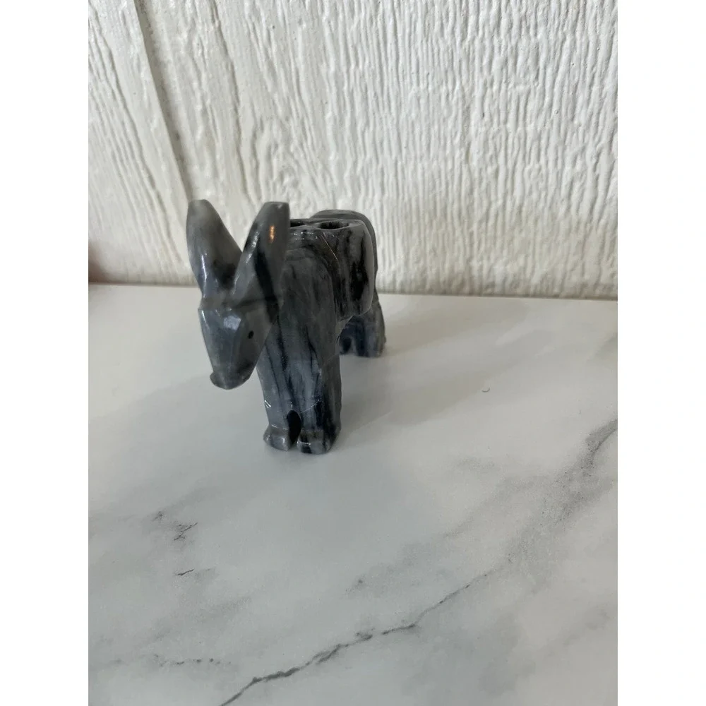 Marble Donkey Figurine Statue Carved Animal‎ Decor